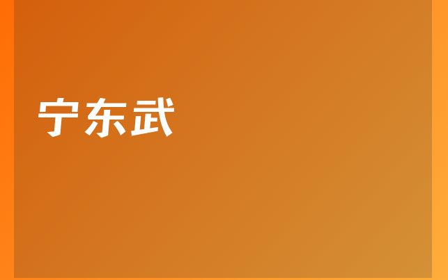 宁东武医生